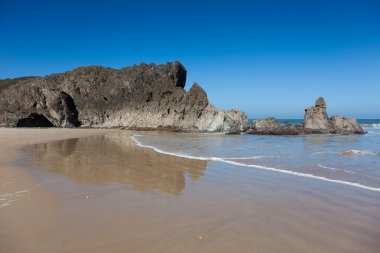 Beach of San Antolin, Llanes, Asturias, Spain clipart