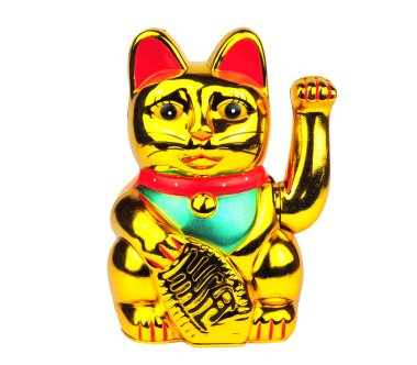 Maneki Neko lucky cat clipart