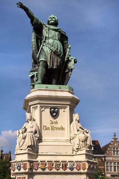 Statue of Jacob van Artevelde,Gent — Stock Photo, Image