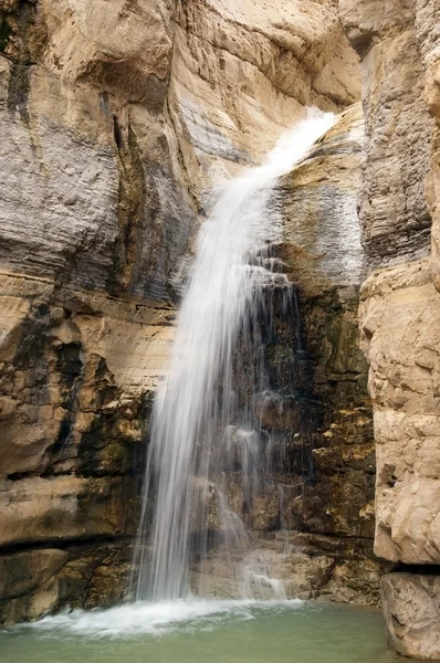 在死海附近的瀑布 — 图库照片