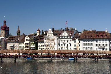 Chapel Bridge in Lucerne, Switzerland clipart