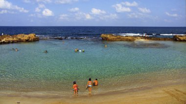 Beach in northern Israel clipart