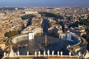 Panoramic view of St.Peter's Square clipart