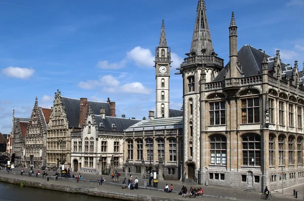 Ghent Graslei on the waterfront — Stock Photo, Image
