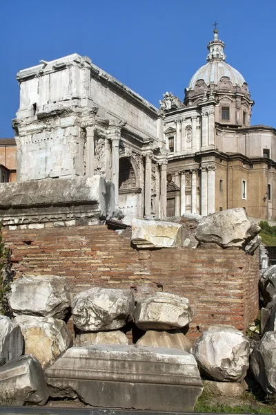 Die Ruinen des forum romano — Stockfoto