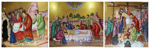 Triptych mozaiky v kostele Svatého hrobu — 图库照片