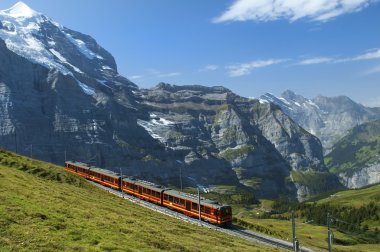 Railways in the Swiss Alps clipart