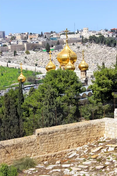 Jerusalém do alto do Monte das Oliveiras — Fotografia de Stock