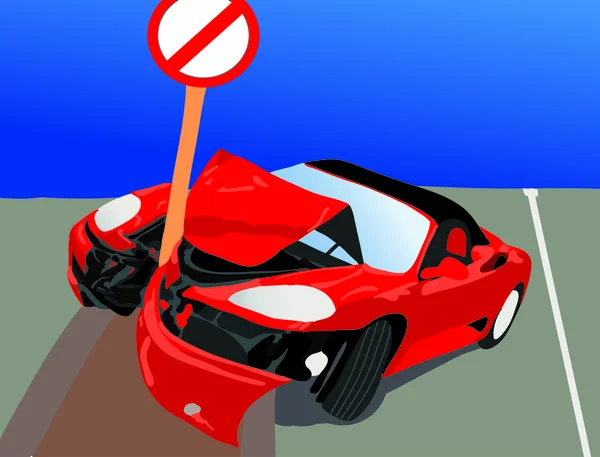 Autounfall — Stockvektor