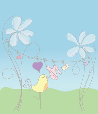 Cute floral background clipart