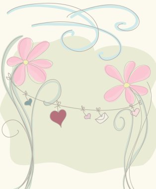 Cute floral background clipart