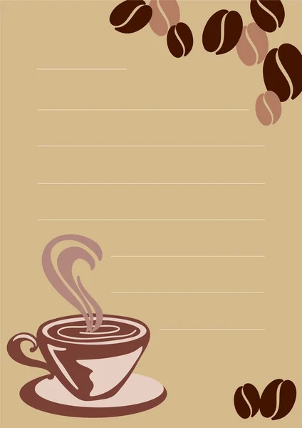 Carta de café — Vector de stock