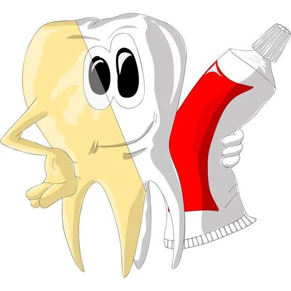 Diş fırçalama — Stok Vektör