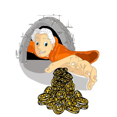 Hoard of gold clipart