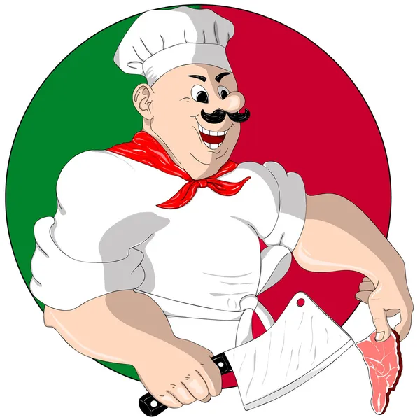 Chef macellaio — Vettoriale Stock