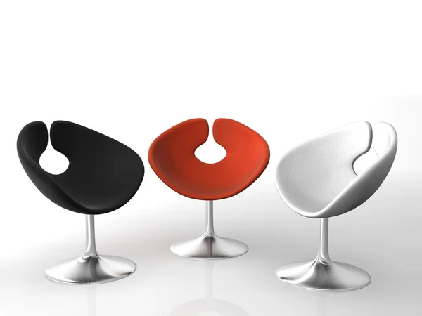Three chairs — Stock Photo, Image