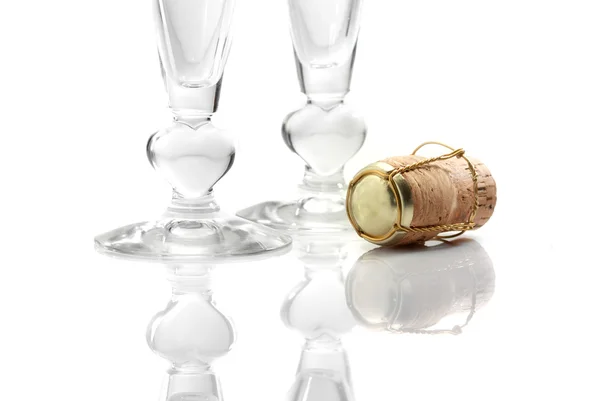 Stock image Champagne cork on white