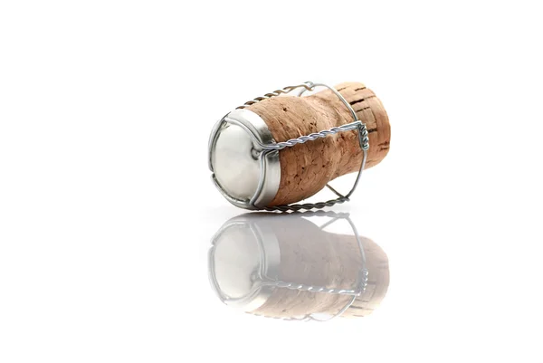 Champagne cork on white — Stock Photo, Image