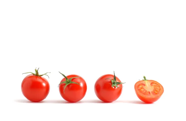 Tomates cereja alinhados ! — Fotografia de Stock