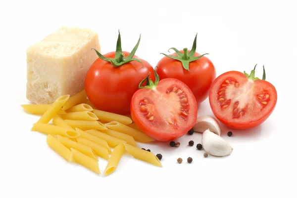 Comida italiana aislada sobre blanca — Foto de Stock