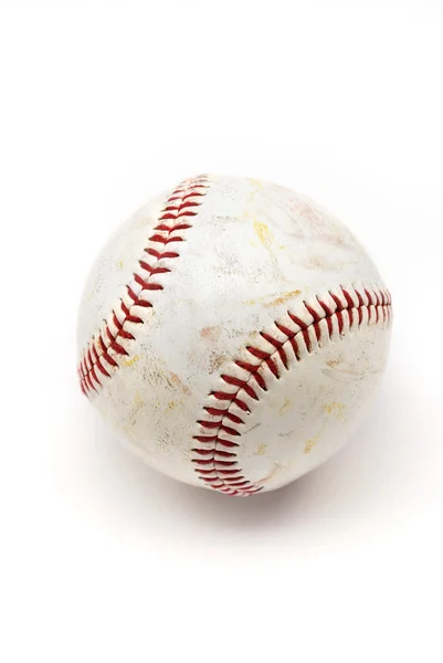 Бейсбол на белом — стоковое фото