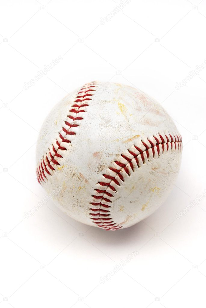 Baseball on white