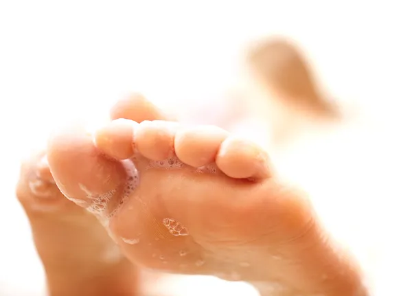 stock image Girl in the bathroom