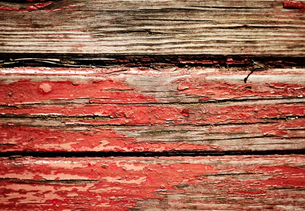 Röd smutsiga trävägg — Stockfoto