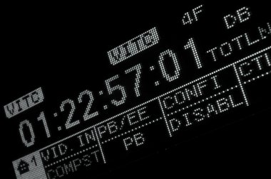 Macro shot-display of the broadcast video recorder clipart