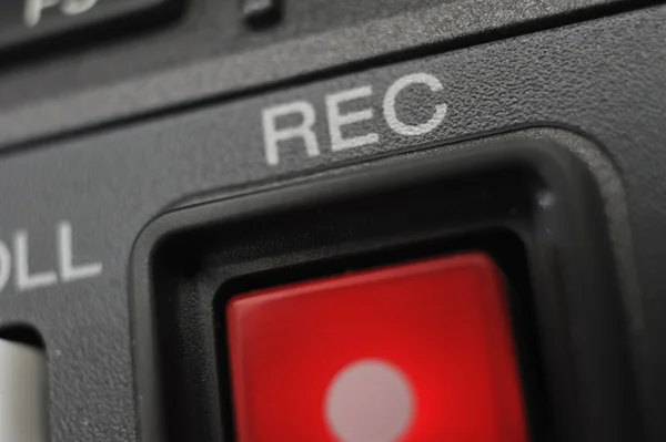 Macro shot of the "Record" button — Stock Photo, Image
