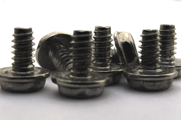Macro shot of screws, shallow dof. — Stock Photo, Image