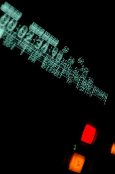 Macro знімок дисплея трансляції відеореєстратора — стокове фото