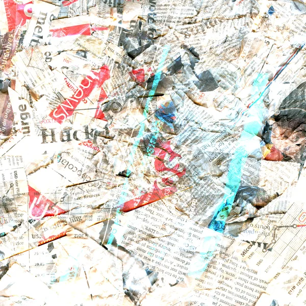 Periódico abstracto sucio fondo dañado —  Fotos de Stock