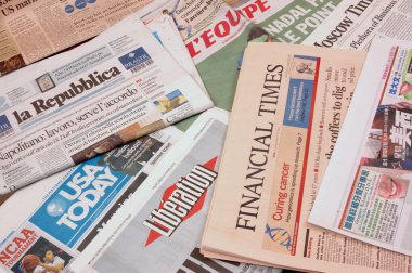 Dünyanın dört bir yanından gelen Gazeteler