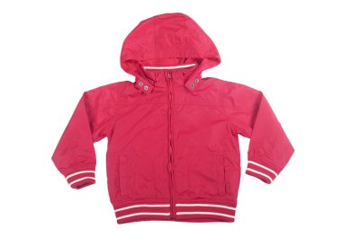 Red Jacket child on a white background clipart