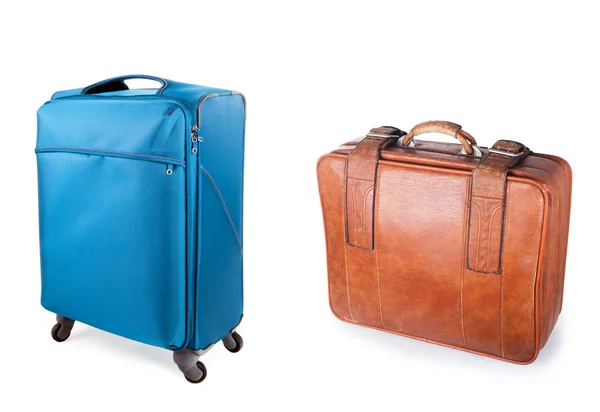 To kofferter, moderne og gamle – stockfoto