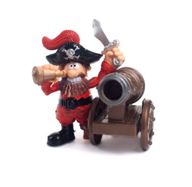 A pirate with a gun clipart