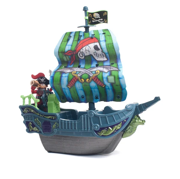 Pirate ship with a pirate — Stock Photo, Image
