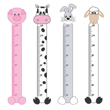 Child height meter clipart