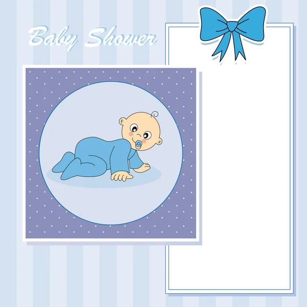 Baby boy arrival announcement card — Stock Vector