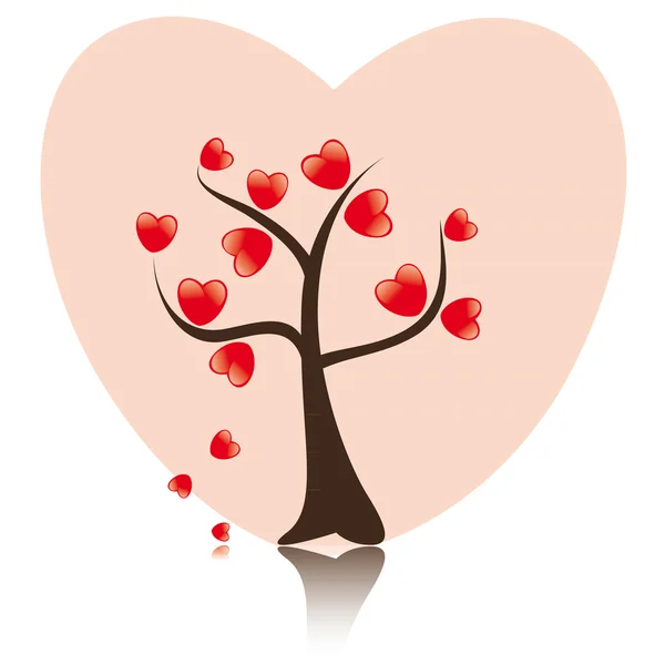 Árvore com coração —  Vetores de Stock