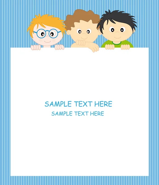 Kids and frame — Stock Vector