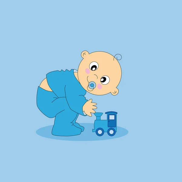 Baby boy přání — Stockový vektor