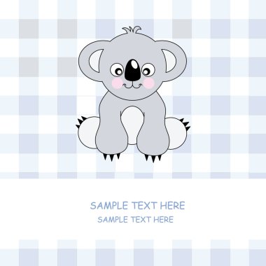 Cute Koala. Greeting Card clipart