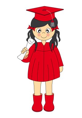 Girl Graduation clipart