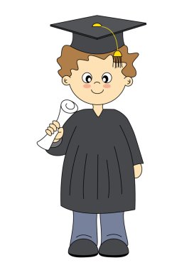 Illustration of Graduates clipart