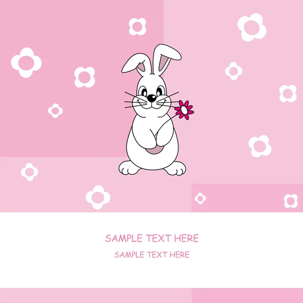 Přání. králík — Stockový vektor
