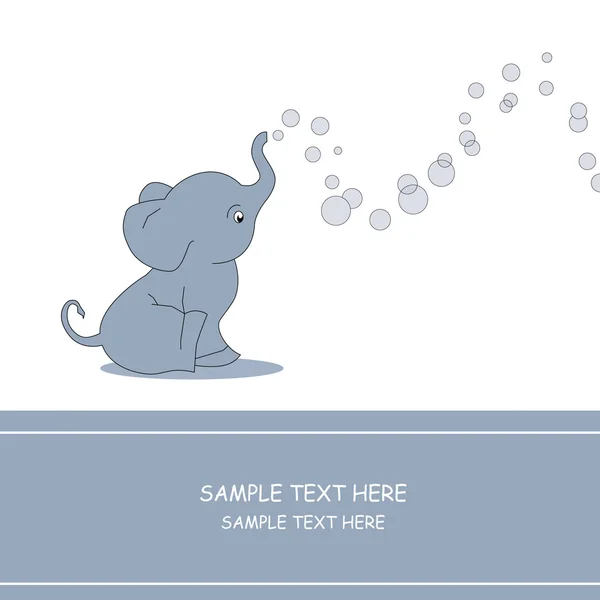 Elefante haciendo burbuja de jabón — Archivo Imágenes Vectoriales