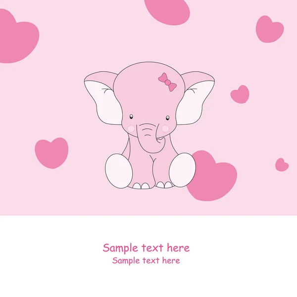 Elefante rosa — Archivo Imágenes Vectoriales