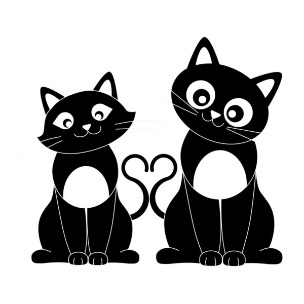 Macskák szerelem — Stock Vector